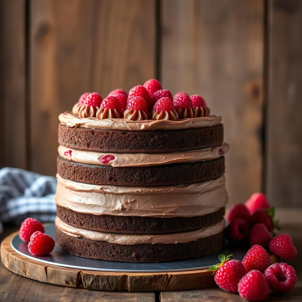 Assembling Your Chocolate Raspberry Dream Cake