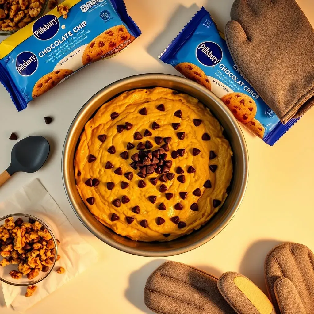 Baking a Pillsbury Chocolate Chip Cookie Cake: Ingredients and Tools