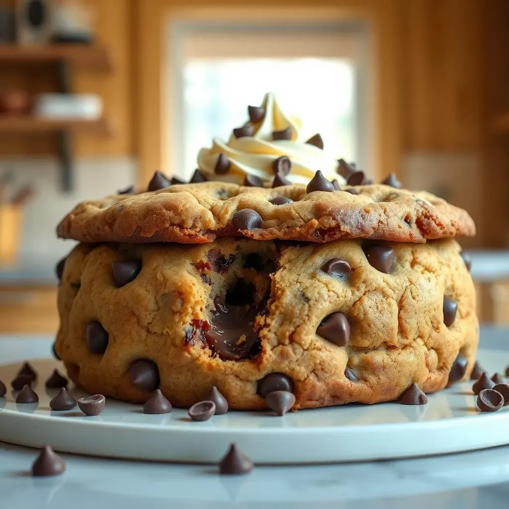Baking the Perfect Giant Chocolate Chip Cookie Cake: StepbyStep