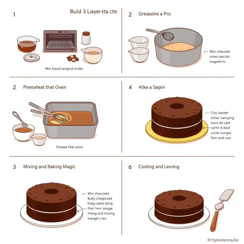 Building Your 3 Layer Chocolate Cake: StepbyStep