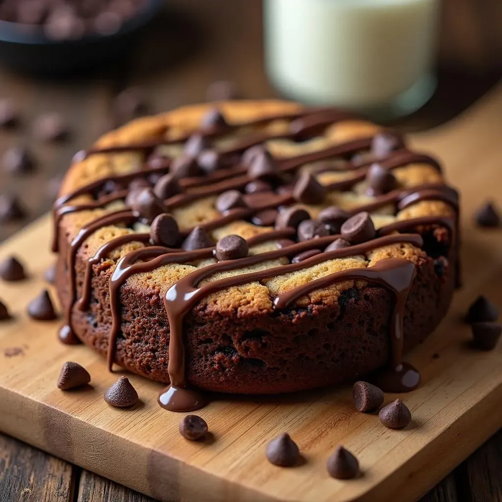 Amazing Chocolate Chocolate Chip Cookie Cake Recipe