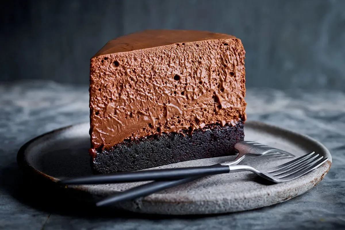 Decadent chocolate fudge mousse cake recipe at home