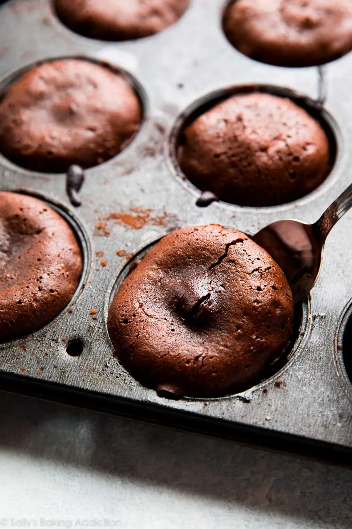 Perfect chocolate lava cake recipe in muffin pan