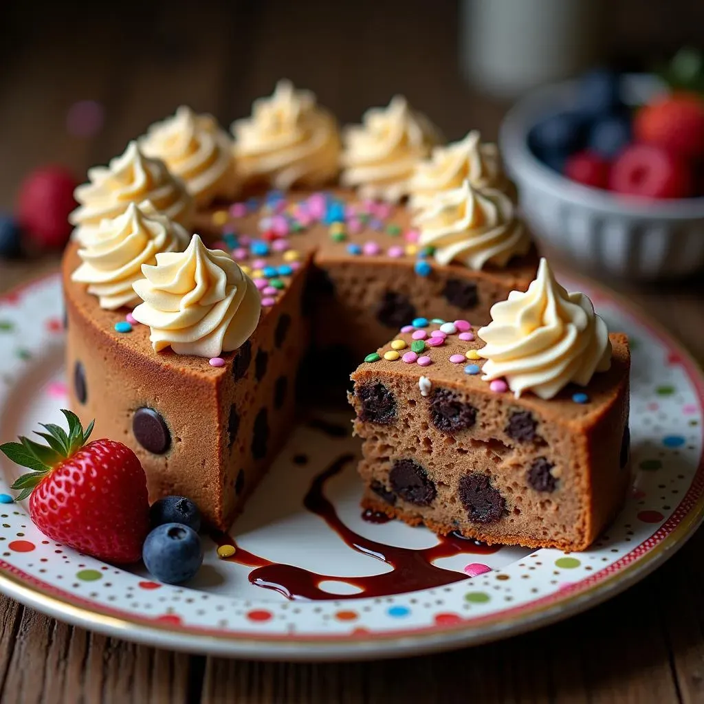 Decorating and Serving Your Homemade Chocolate Chip Cookie Cake