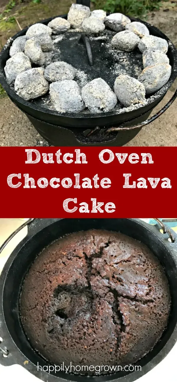 Amazing dutch oven chocolate lava cake recipe for camping