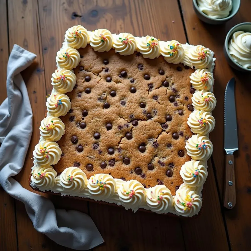 From Oven to Table: Decorating and Serving Your Chocolate Chip Cookie Sheet Cake