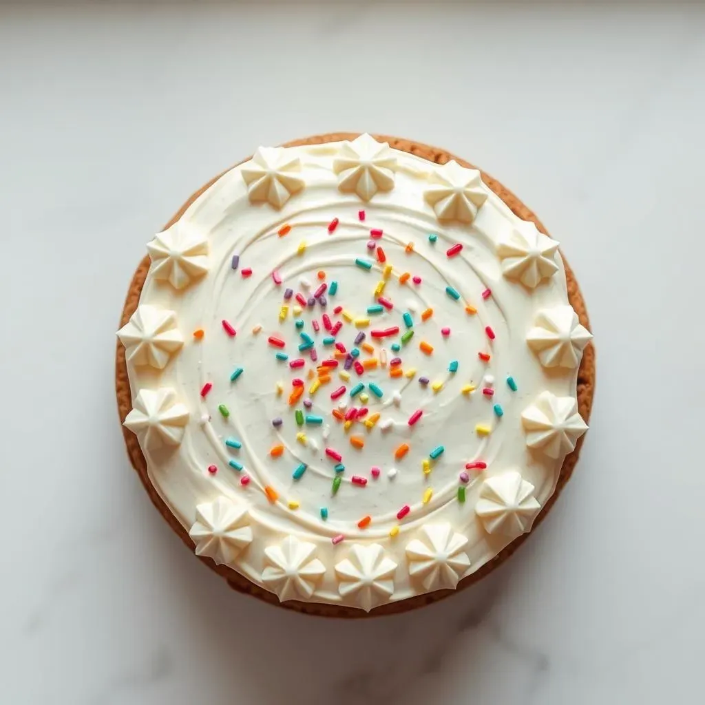 Frosting Your Copycat Great American Cookie Cake