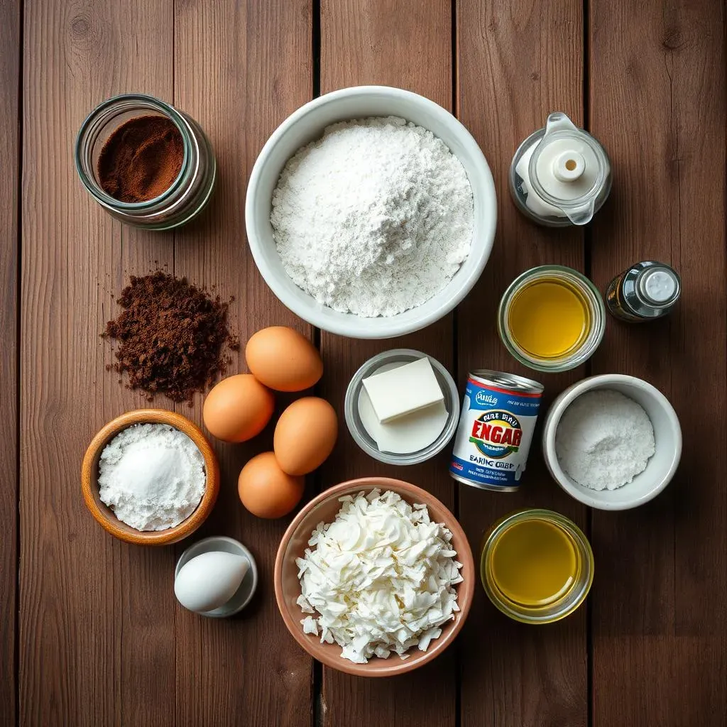 Gather Your Ingredients for the Ultimate Chocolate Coconut Cake