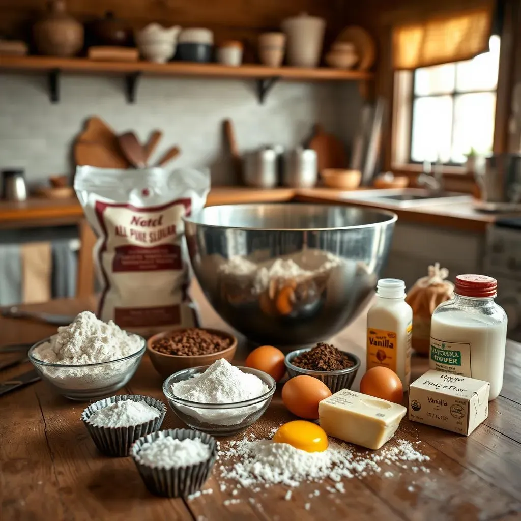 Gathering Your Ingredients for Mini Chocolate Cakes