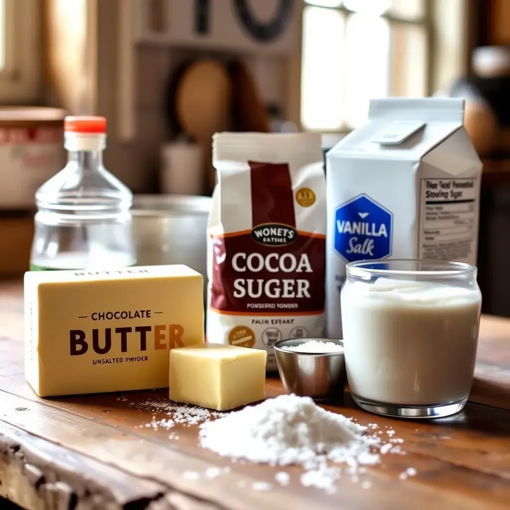 Gathering Your Ingredients for Simple Chocolate Icing