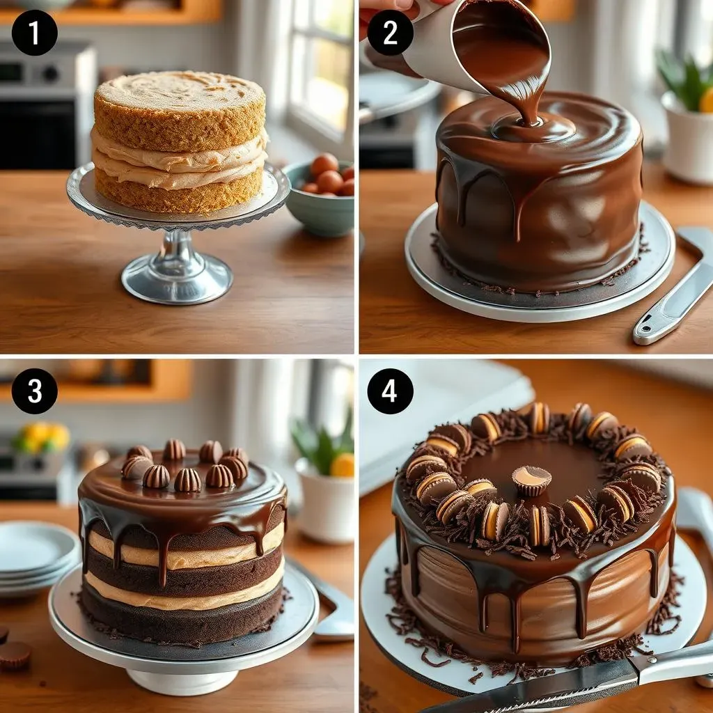 How to Assemble and Decorate Your Chocolate Peanut Butter Cake