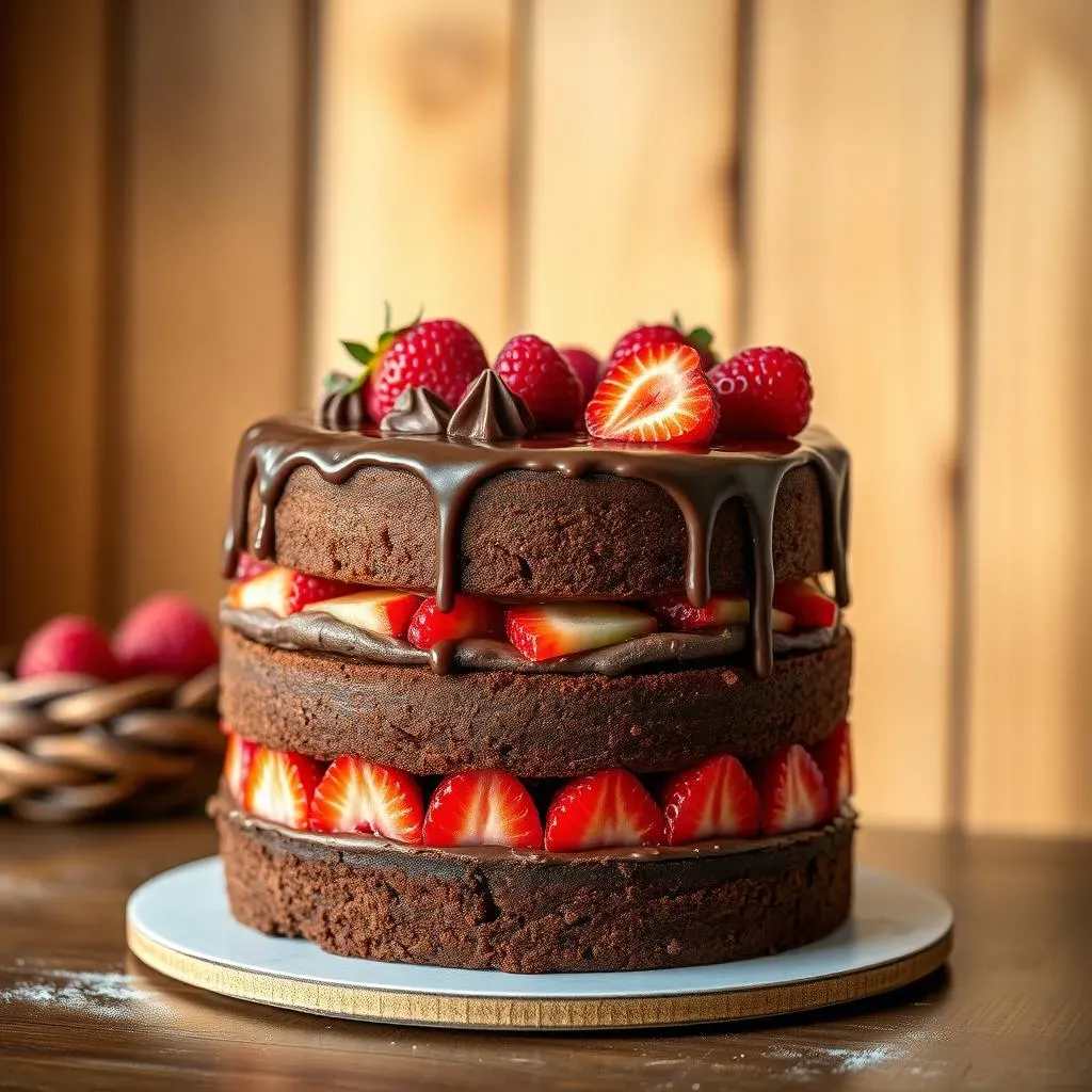 How To Assemble The Chocolate Cake with Fruit Filling