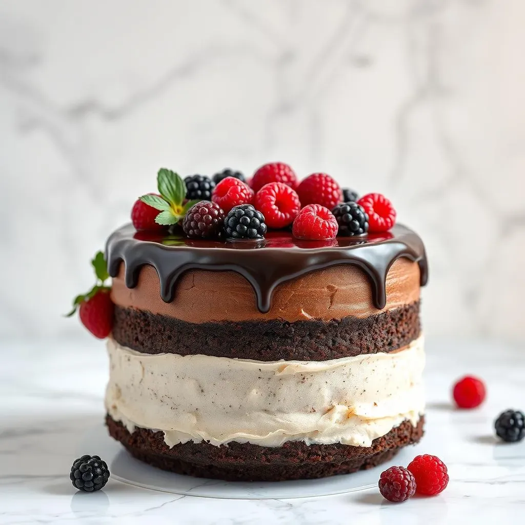 How To Make Chocolate Cake With Mixed Berries And Chocolate Ganache