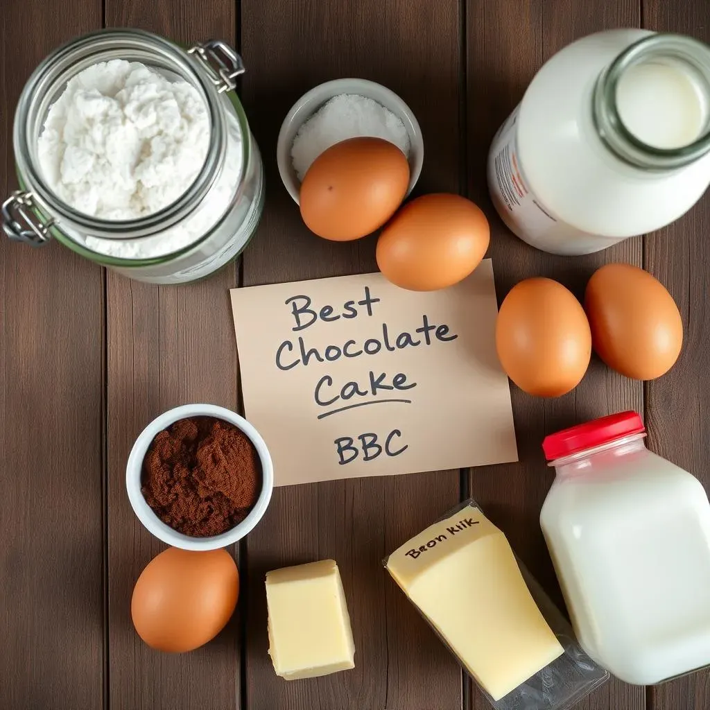 Ingredients for the Best Chocolate Cake Recipe BBC Style