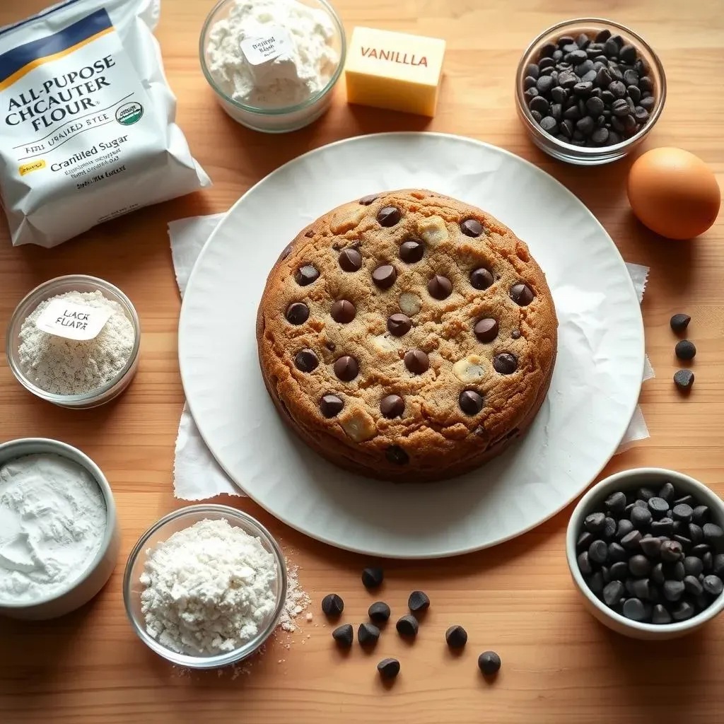 Ingredients for the Best Chocolate Chip Cookie Cake Recipe