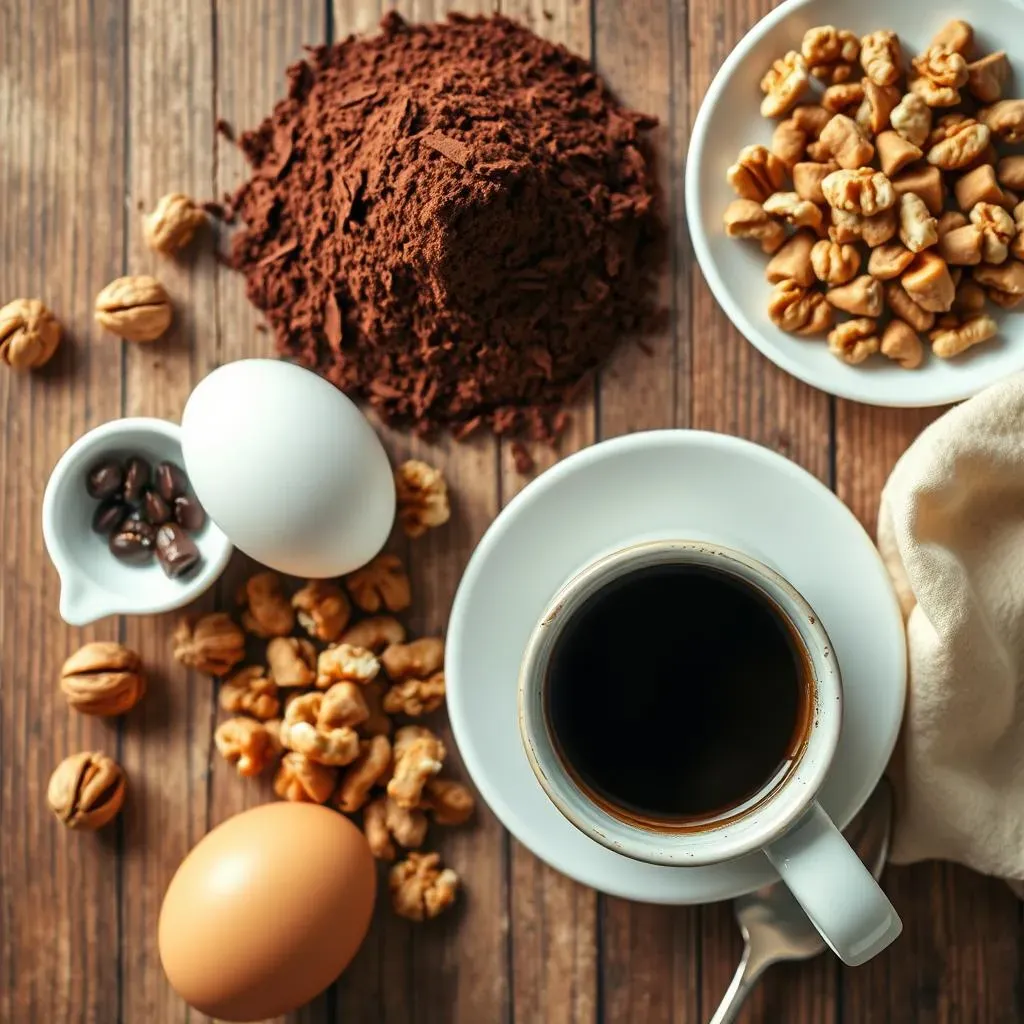 Ingredients for the Most Delicious Chocolate Cake with Nuts