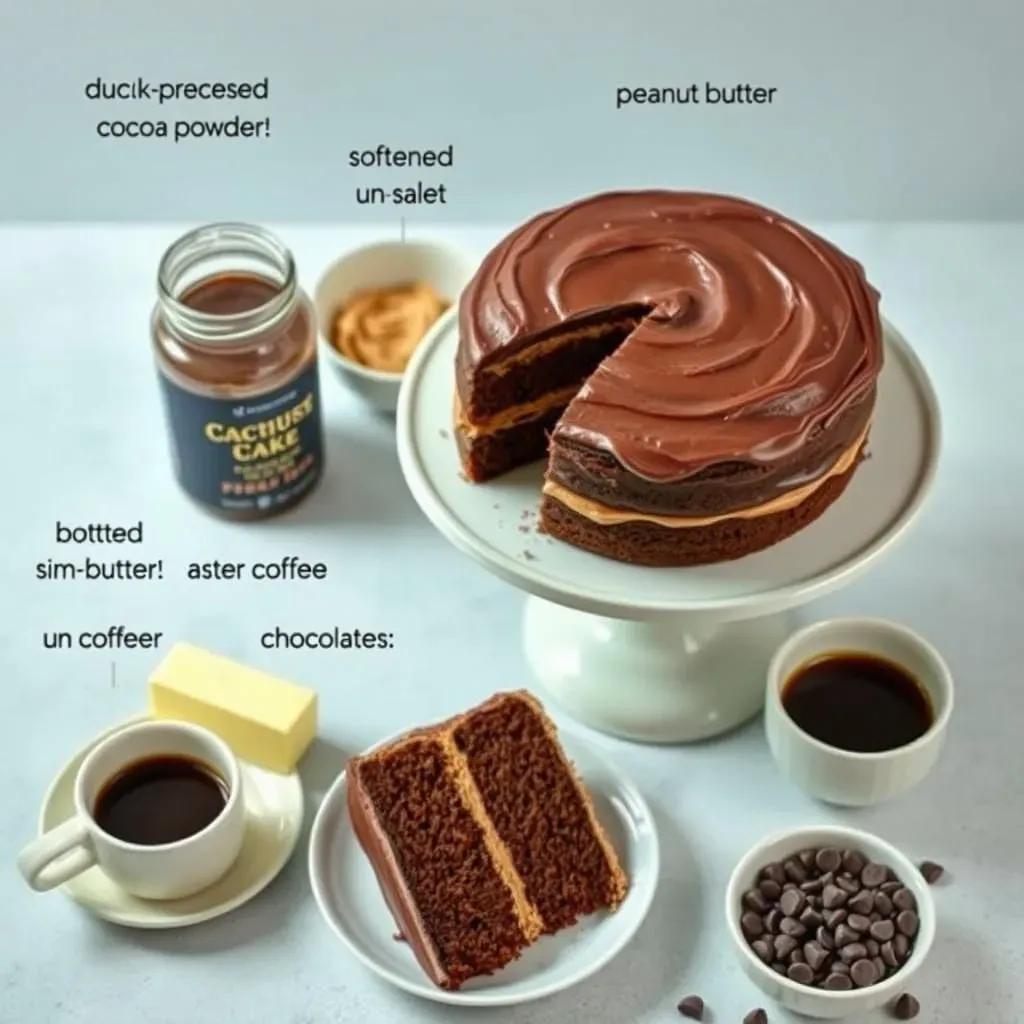 Ingredients for the Perfect Chocolate Peanut Butter Cake