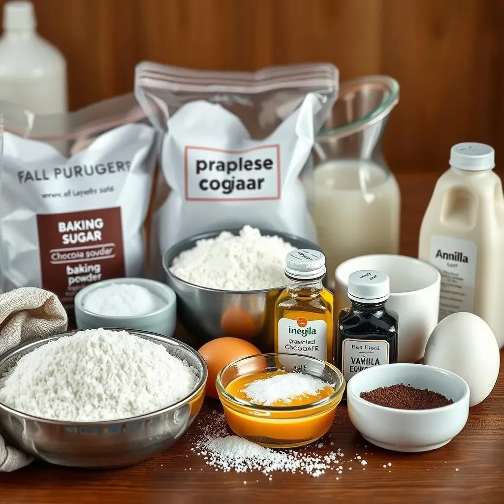 Ingredients for Your Simple 2 Layer Chocolate Cake