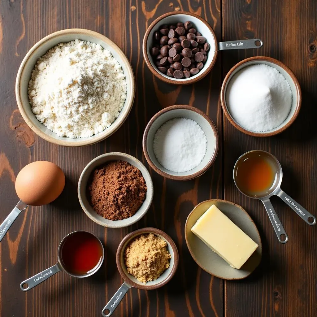 Ingredients You'll Need for Your Chocolate Chocolate Chip Cookie Cake