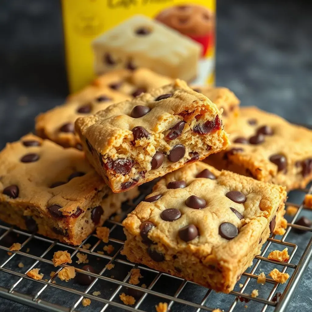 Easy Recipe for Chocolate Chip Cookie Bars Using Cake Mix!