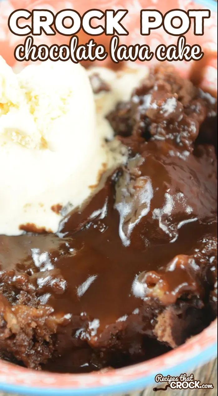 Serving Your Decadent Crock Pot Chocolate Lava Cake