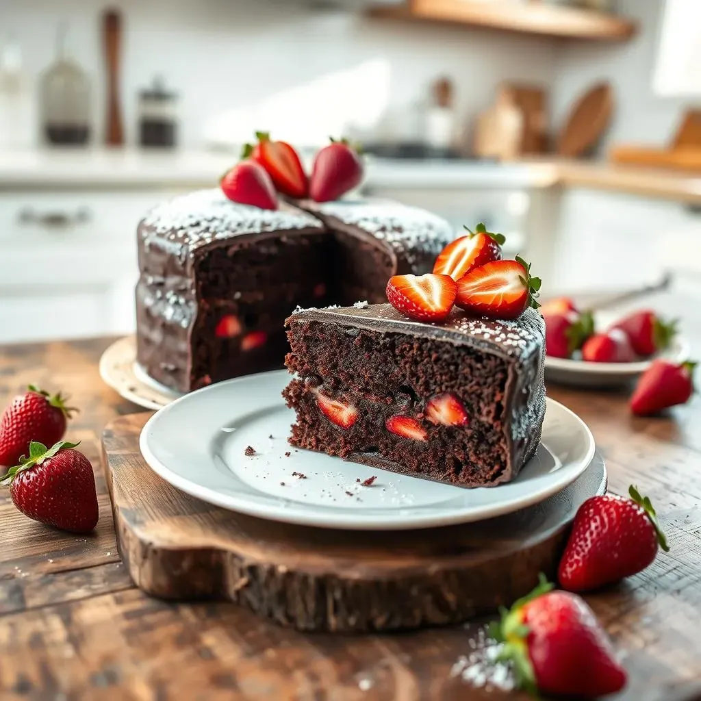 Ultimate Simple Chocolate and Strawberry Cake Recipe