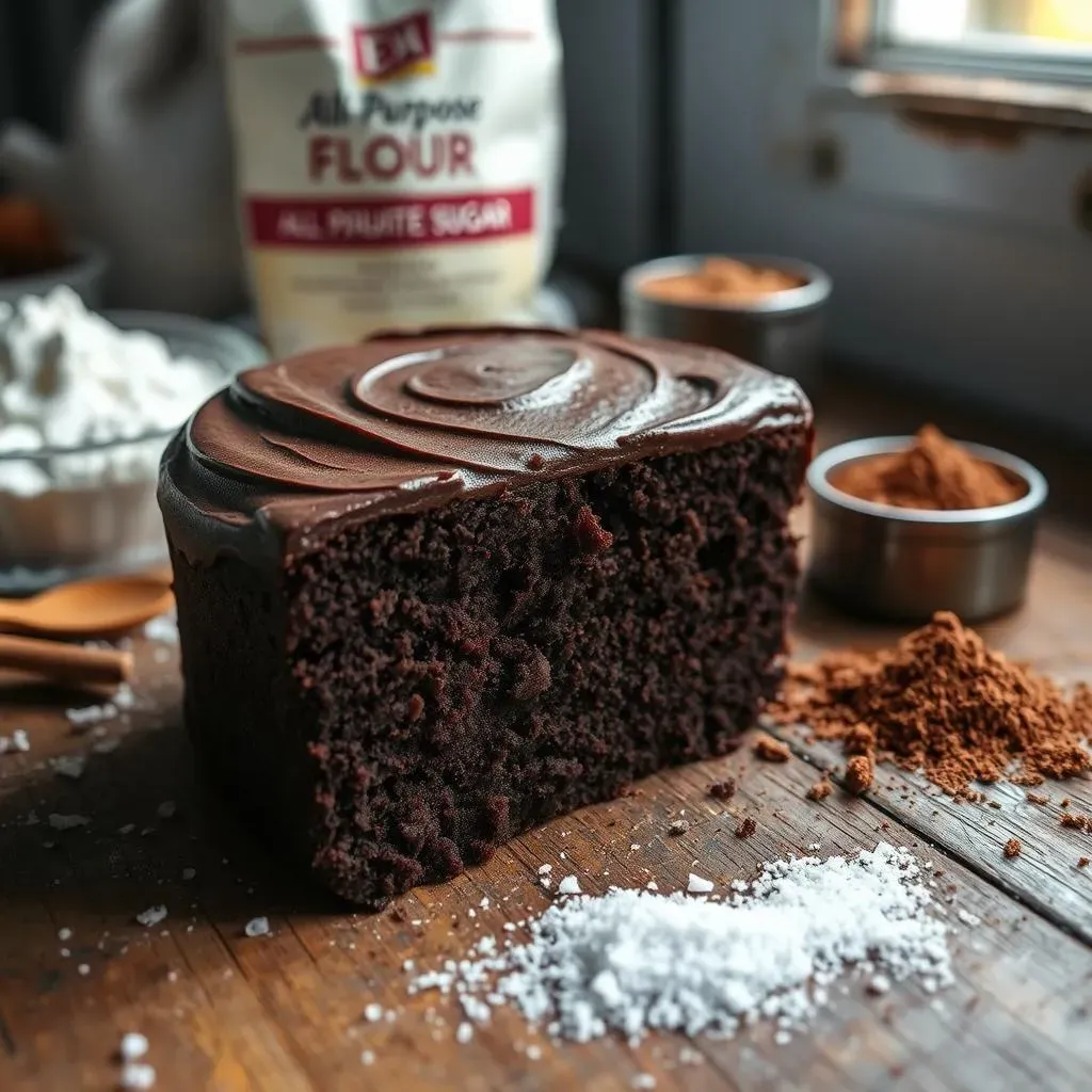 Simple Ingredients for a Rich Chocolate Cake