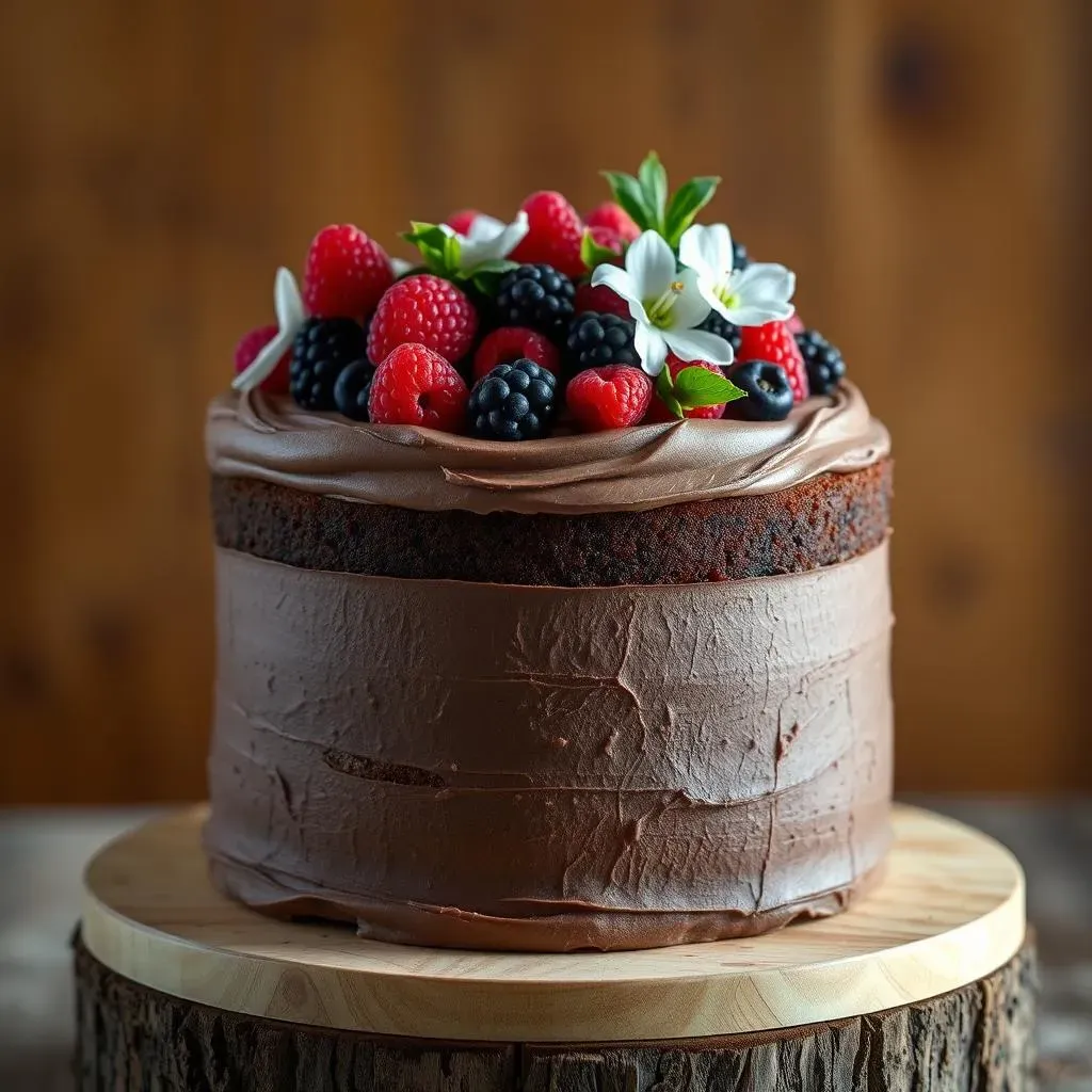 Simple Rustic Chocolate Cake Decorating Techniques