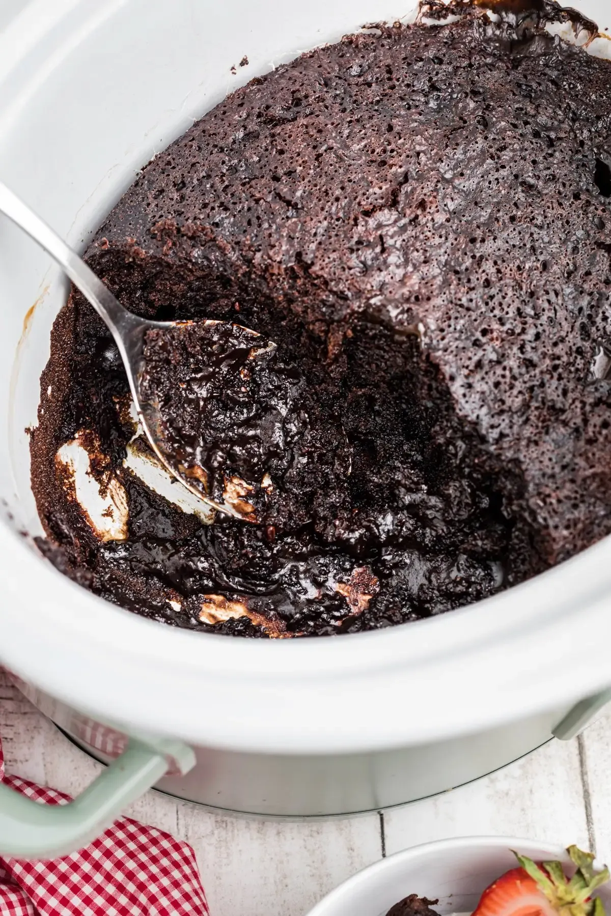 Decadent slow cooker chocolate lava cake recipe