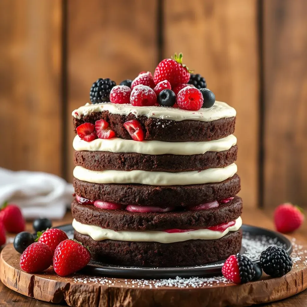 The Best Chocolate Cake With Fruit Filling